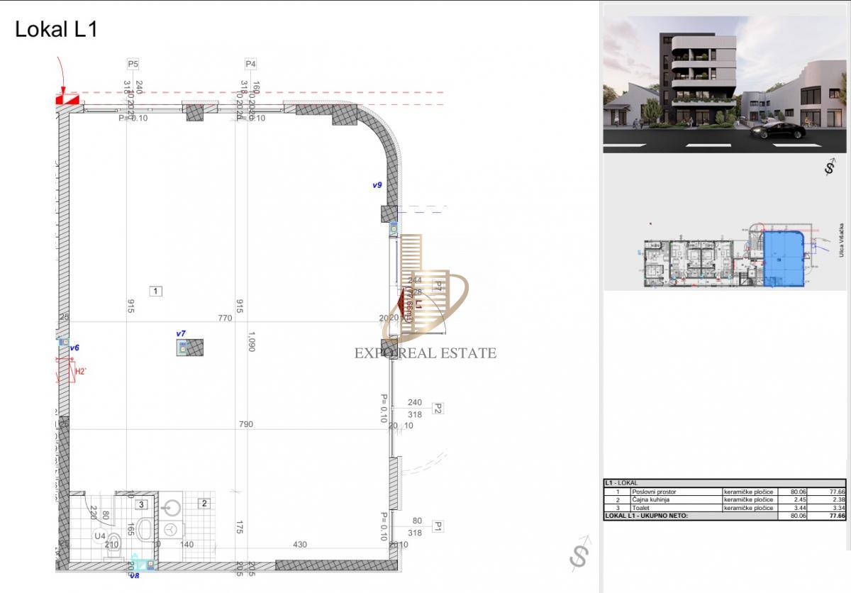 Prodaja,lokal u izgradnji 78m2 Vršačka
