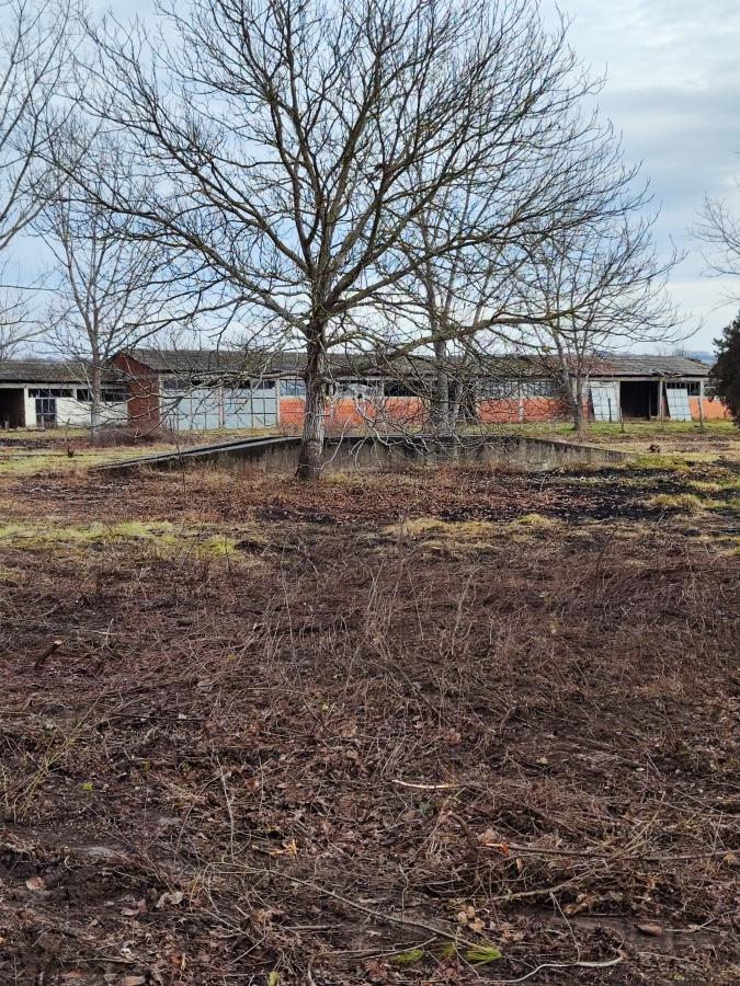 Gradjevinsko zemljište veće površine sa poslovnim objektima na glavnom putu u Glogovcu