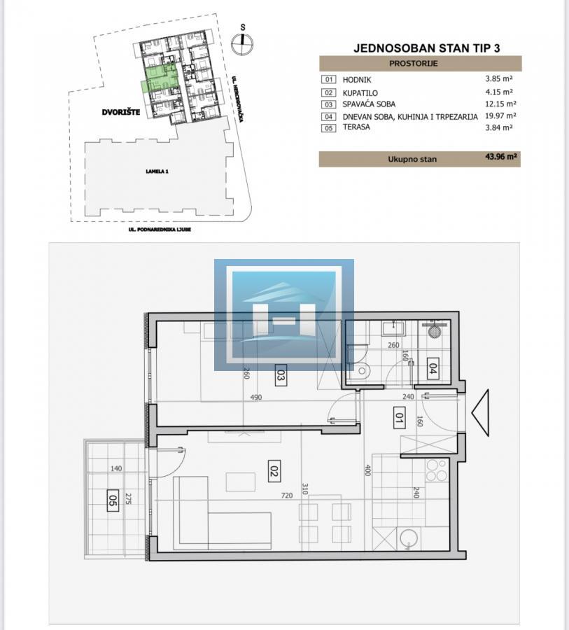 Stanovi u izgradnji Jednosoban Tip 3