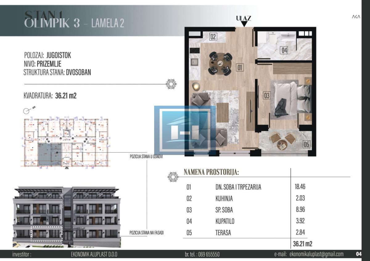 JEDNOSOBAN STAN U IZGRADNJI U VRNJAČKOJ BANJI – IDEALNA INVESTICIJA ZA BUDUĆNOST