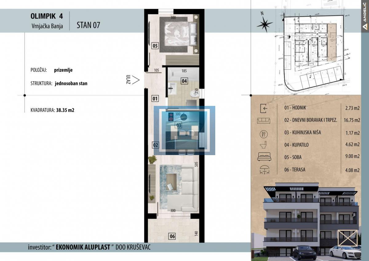 PRAVA PRILIKA – JEDNOSOBAN STAN U VRNJAČKOJ BANJI, IDEALAN ZA STANOVANJE I PASIVAN PRIHOD